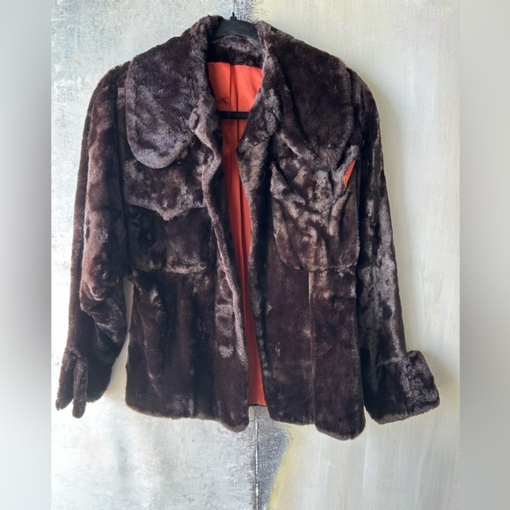 Vintage Dark Brown Fur Coat by Luba, S